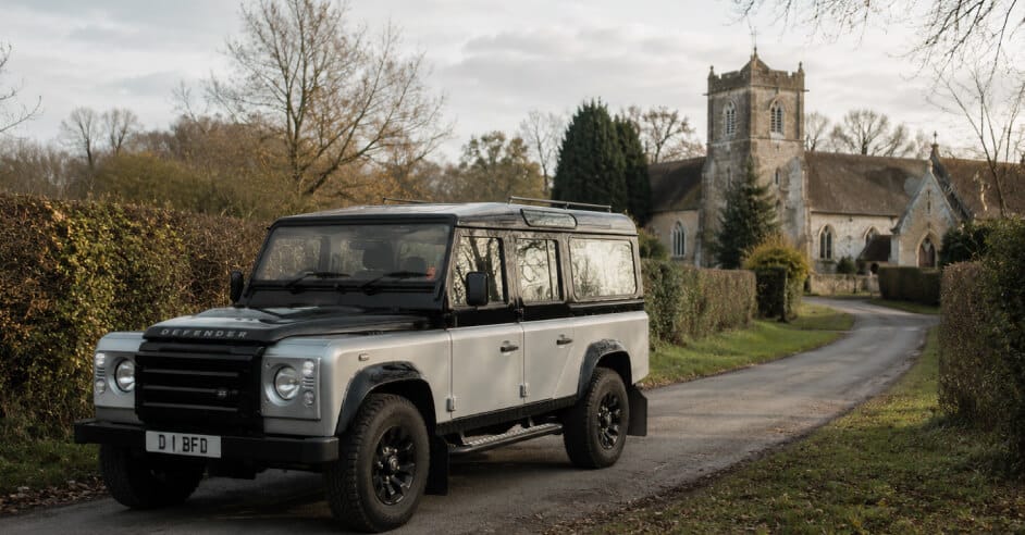 the land rover funeral hearse